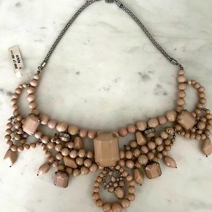 INTERMIX NUDE/BLUSH & SILVER CHUNKY BIB NECKLACE BRAND NEW!!